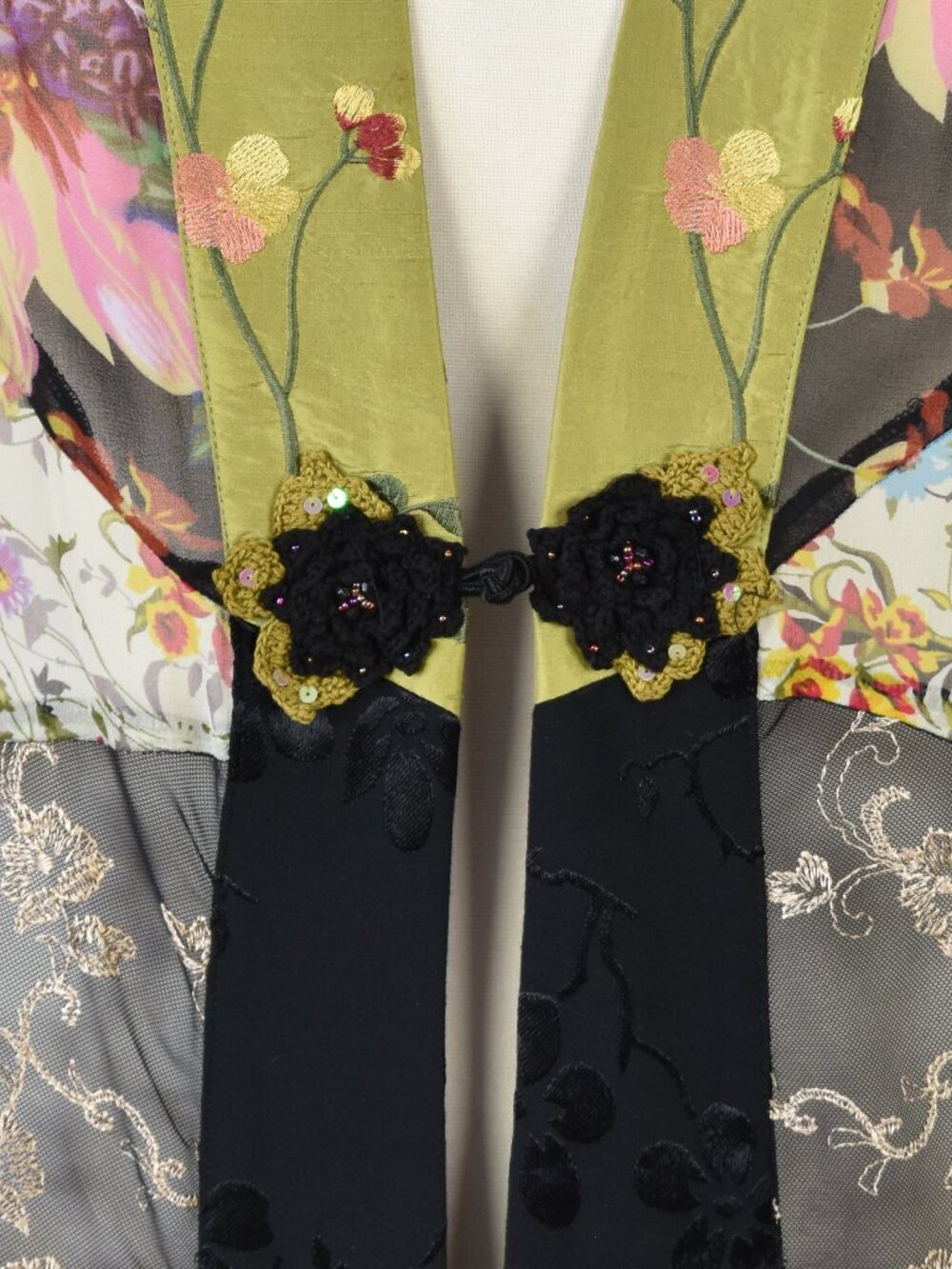 Spencer Alexis Floral Lace Kimono Cardigan Jacket - 1X - Picture 2 of 9
